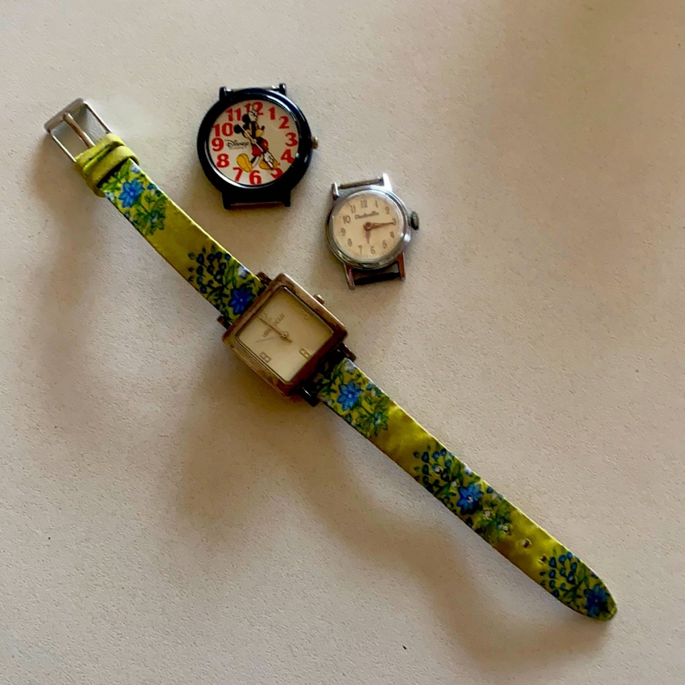 Mickey Mouse. Cinderella. And vera Bradley watches.